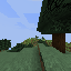 First-person view in Minecraft: after a brief passage in a grassy clearing at dusk, the agent descends into an underground cave and spends the rest of the episode moving through tunnels and corridors of stone and gravel, without ever encountering water on screen.